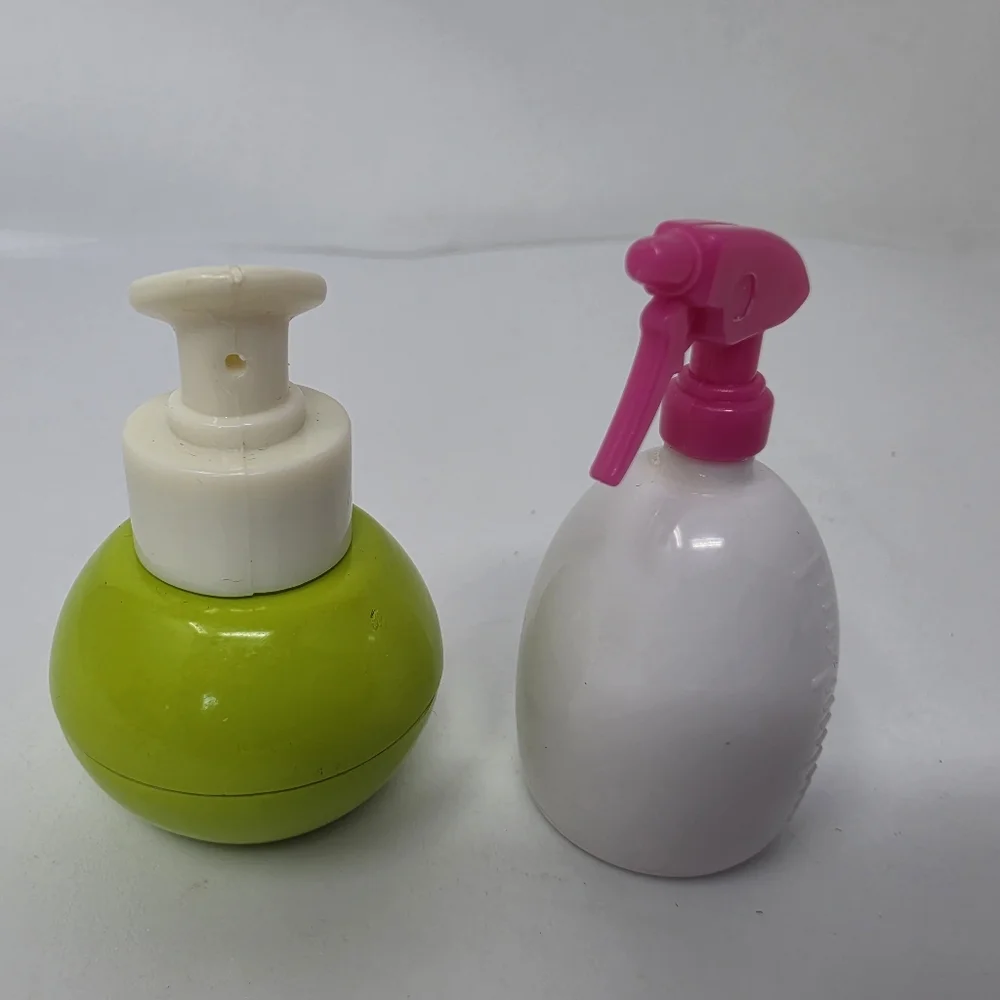 Plastic Spray Bottle Lotion Dispenser Doll House Toys Lot of 2